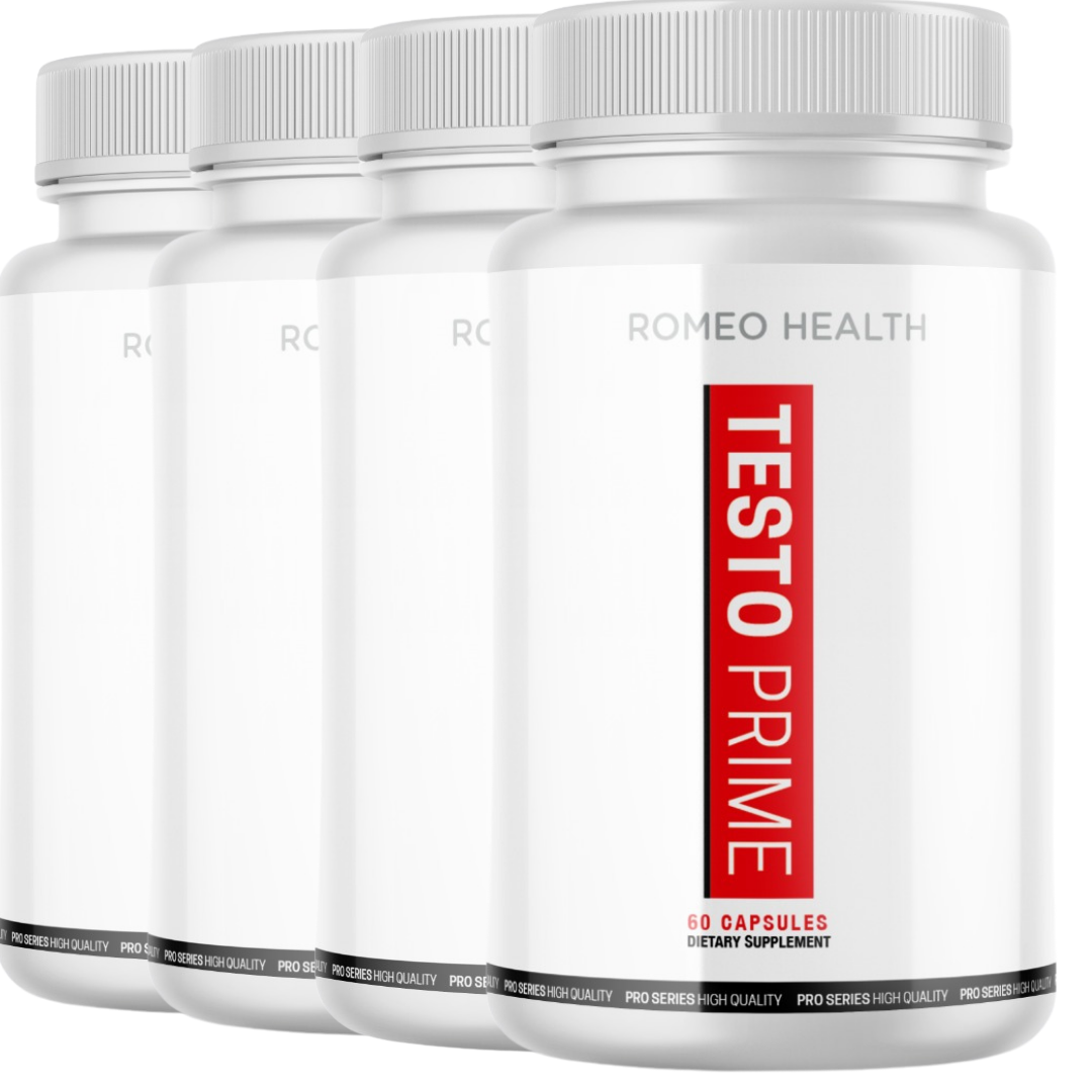 (4 Pack)TESTO PRIME -Male Enhancement Testosterone Booster Stamina - 60 Caps