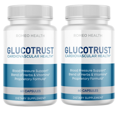 2 BOTTLES! Glucotrust Advanced Formula Cholesterol Blood Sugar Glucose Support