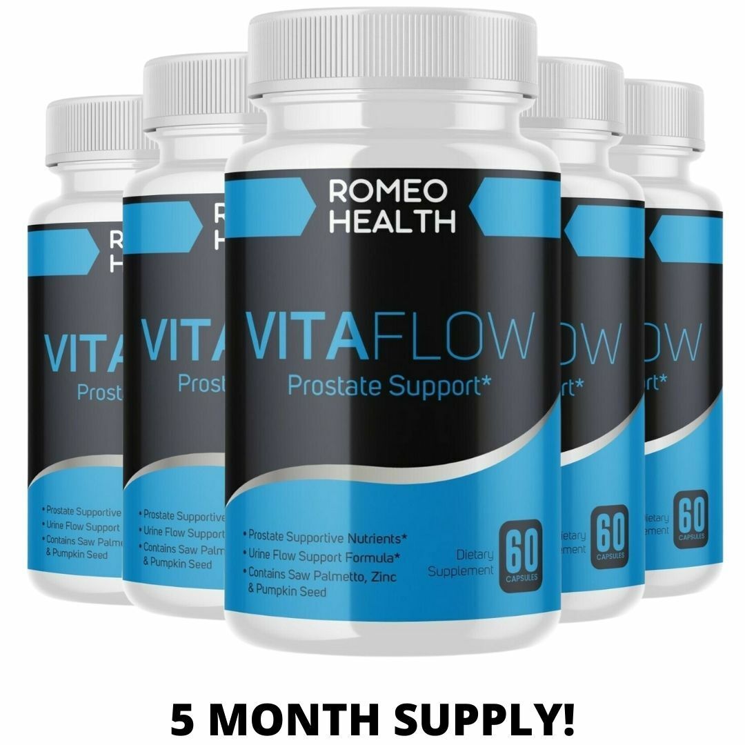 5 Bottles! Vitalflow Prostate Advanced Formula Support Supplement