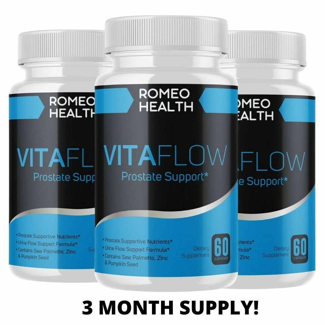 3 Bottles! Vitalflow Prostate Advanced Formula Support Supplement