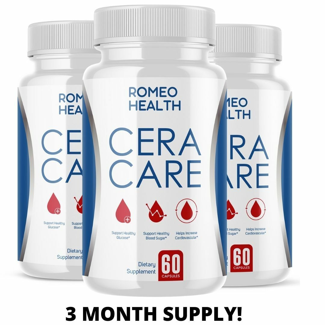 3 Pack! Ceracare Advanced Blood Sugar Support Supplement - Romeo Health 60CT