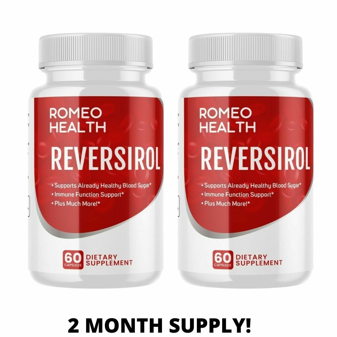 2 Pack! Reversirol Blood Sugar Support Supplement- 20 Herbs & Multivitamin Pills