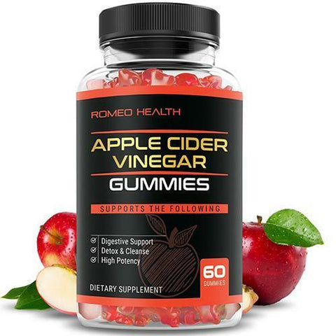 2 BOTTLES PREMIUM Apple Cider Vinegar 1000 MG Gummies with Mother 100% Vegan ACV
