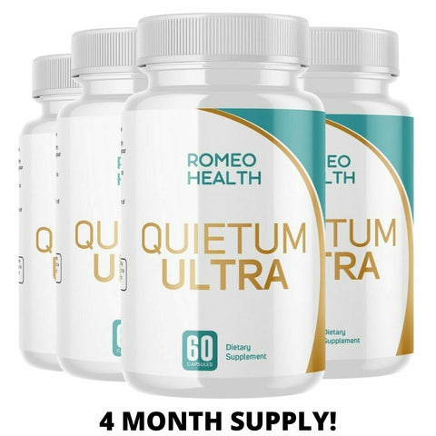 4 Bottle Deal! Quietum Ultra Complete Tinnitus Relief Supplement, 60 Capsules,