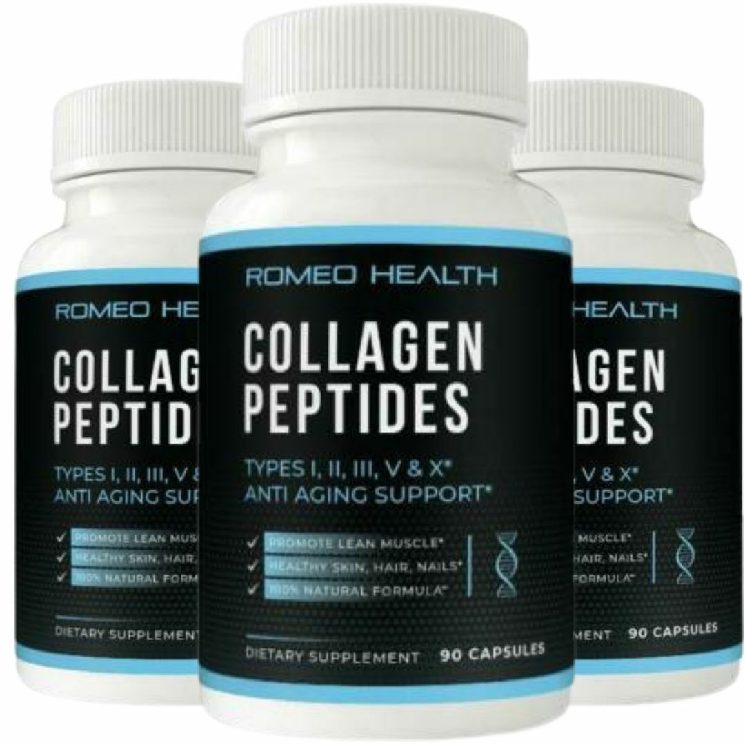 3 Bottles 100% Natural Multi Collagen Peptides Anti Aging Skin Collagen Pills