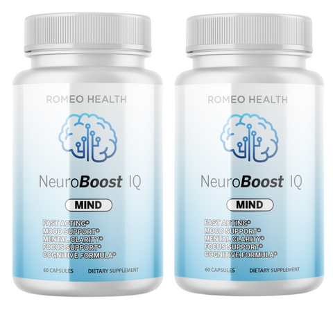 2 BOTTLES! NEUROBOOST IQ Brain Booster Vitamins Nootropic Memory Supplement