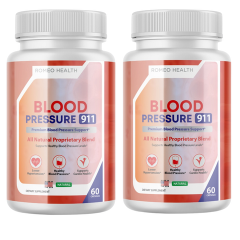 (2 Pack!) Blood Pressure 911 Support - All Natural Healthy Heart 60 Capsules