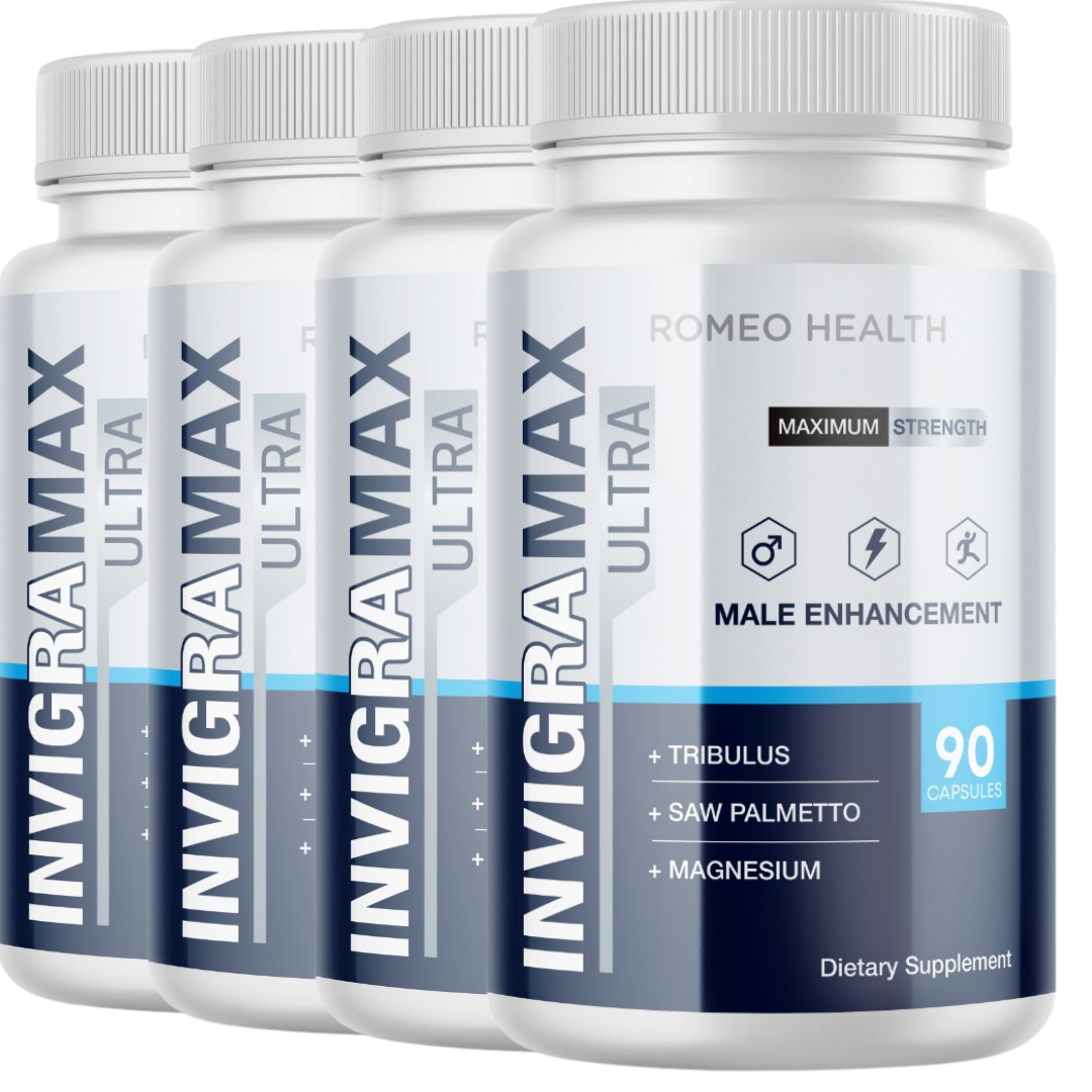 (4 Pack)INVIGRAMAX ULTRA Advanced Male Enhancement Formula 60ct Increase Stamina