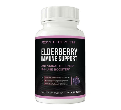Elderberry Immune System Booster Capsules Elderberry Antiviral Defense- 60 Caps