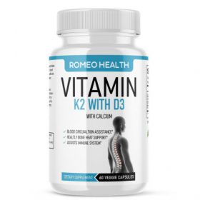 Vitamin K2 (MK7) with D3 and BioPerine 60 Veggie Capsules